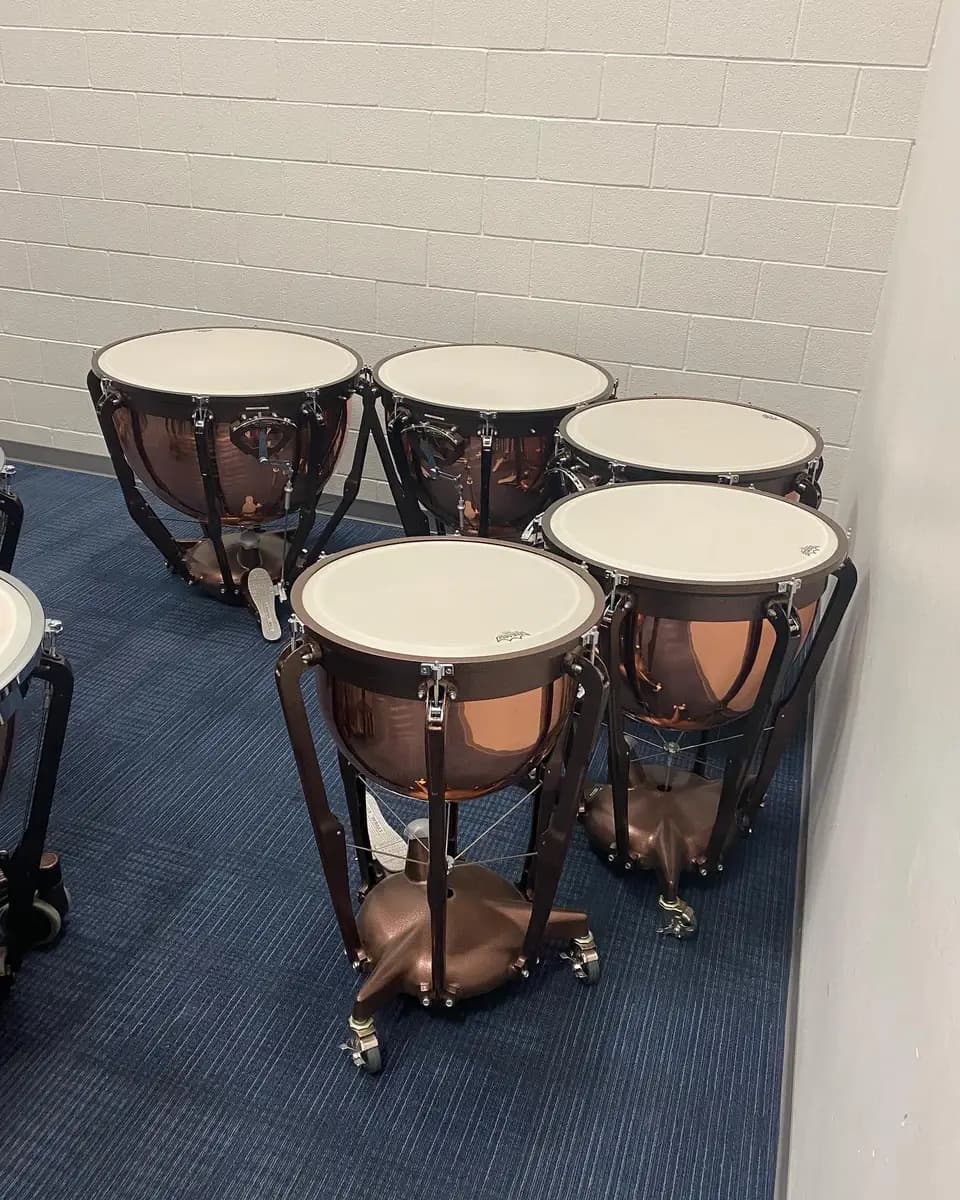 A set of Ludwig Professional timpani serviced for Eaton High School