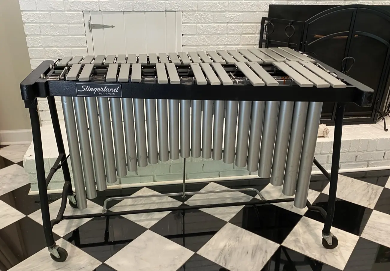 The same Slingerland vibraphone reassembled and set up after repair