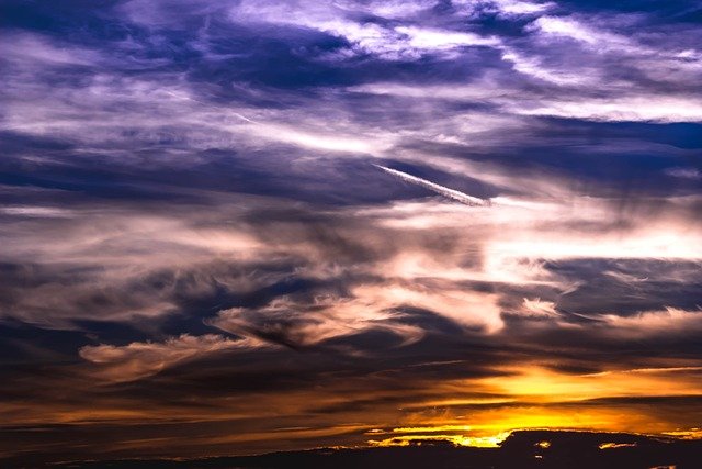 Sunset clouds after a storm