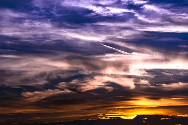 Sunset clouds after a storm
