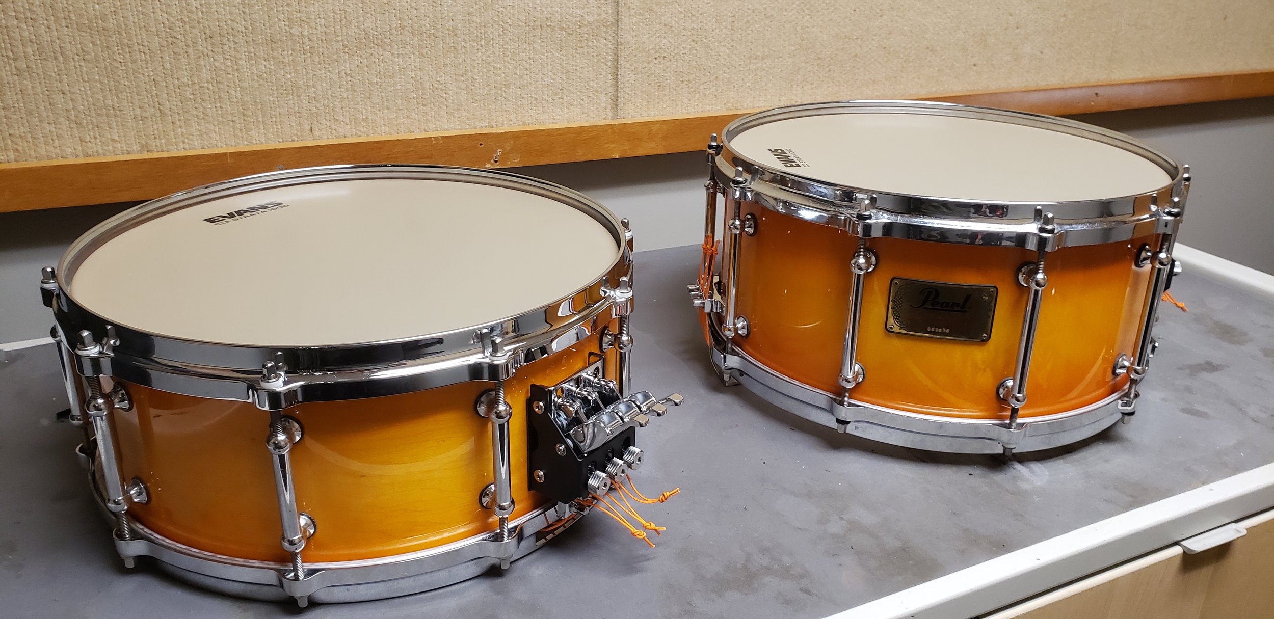 Pearl symphonic snare drums