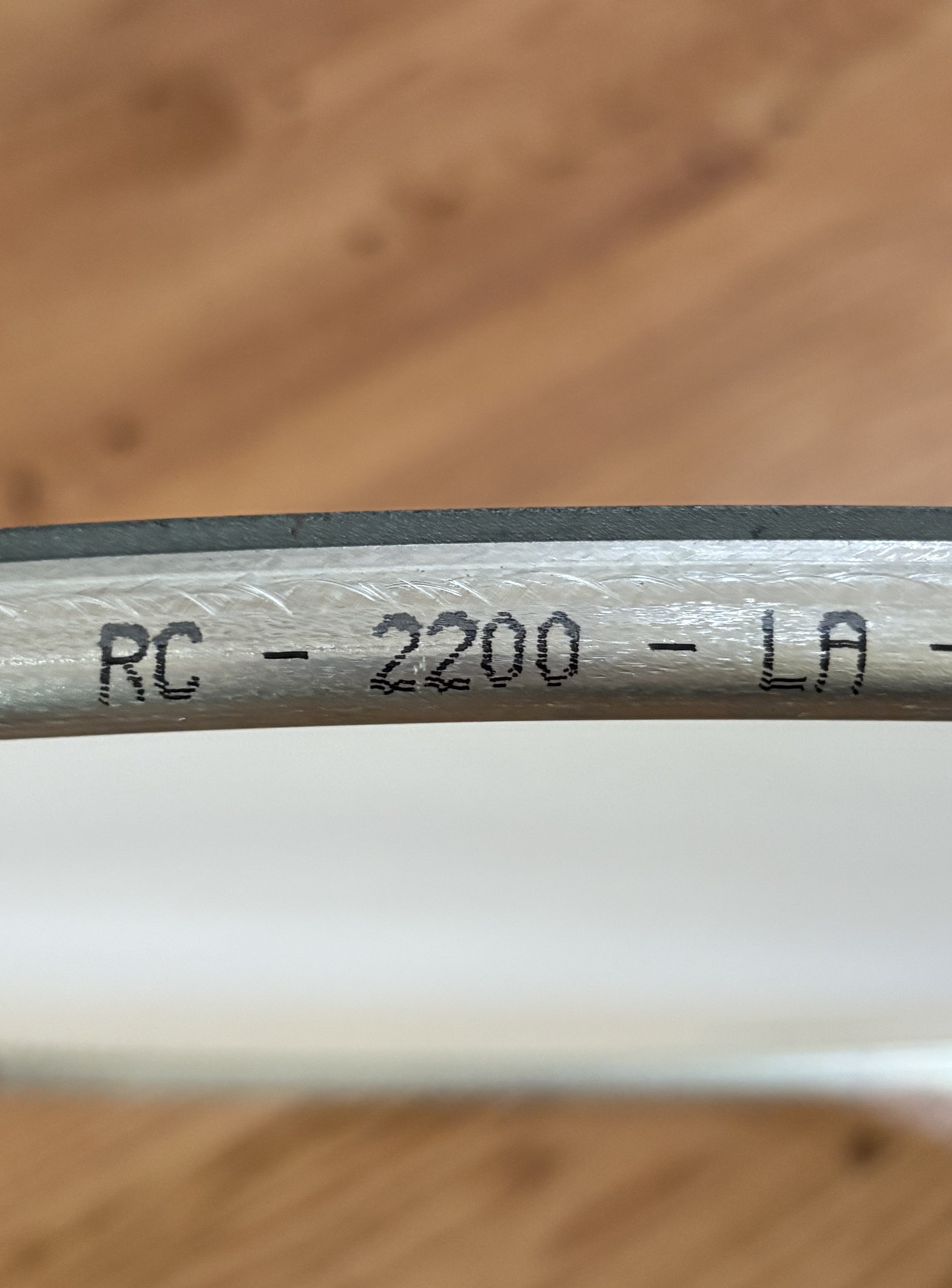 Model number showing head size