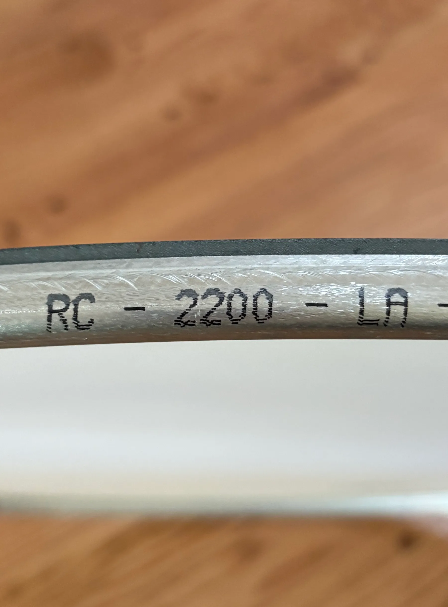 Model number showing head size